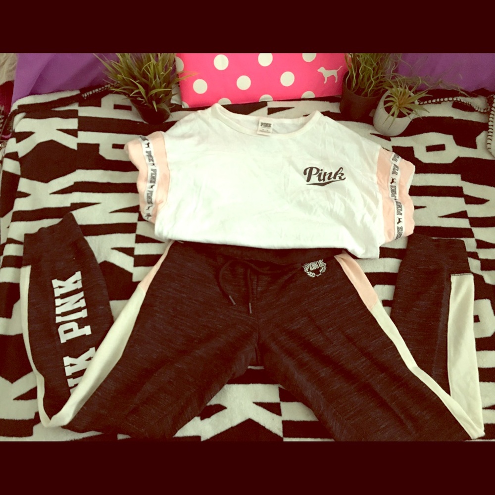 PINK VS two piece jogger set